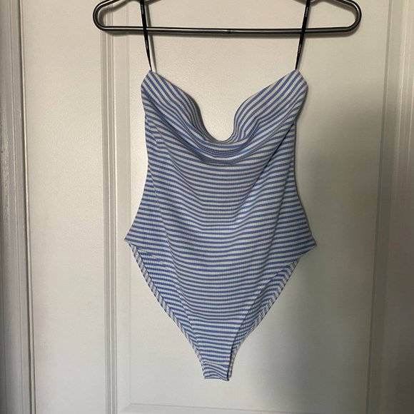 Forever 21 Striped Strapless Bodysuit - Picture 2 of 5